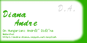 diana andre business card